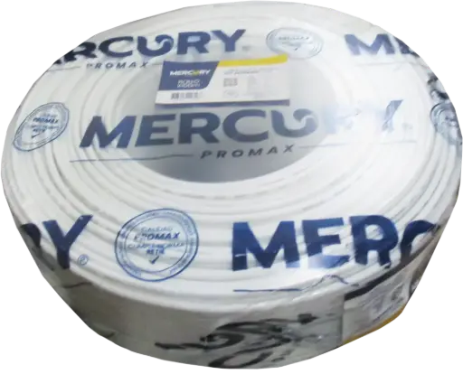 Cable Duplex Blanco Mercury Spt Awg Bm (Cu-Clad Al) Rollo X 100m