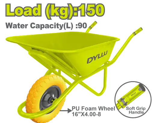 [22905 - DTWB8F03] Carretilla 90 Lts Chasis Metálico Rueda Antipinchazo Dyllu