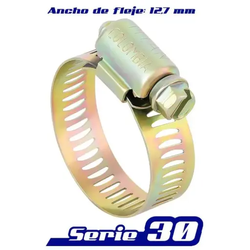 Abrazadera Cremallera Acero Al Carbon 12.7mm Serie 30 Titan