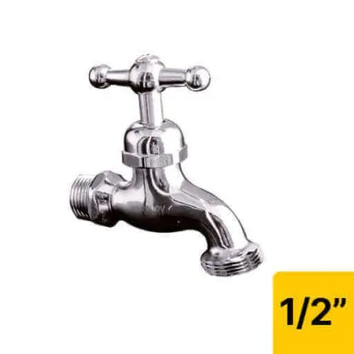 [FGR08] Llave Jardin Terminal 1/2 Pesada Cromada Fina Mercury