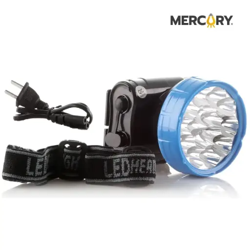 [ILE07] Linterna Recargable 15led 3213 700ma Tipo Minero Recarga Con Cable Mercury