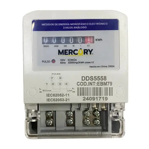 [EBM79] Medidor Electrónico Mini Ciclometrico Interno 120v Monofasico 5-100A Mercury