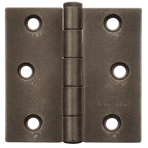 [T1106-0076] Bisagra Nudo 3X3 Cabeza Plana Pavonada Con Tornillo Trio X 3 Und
