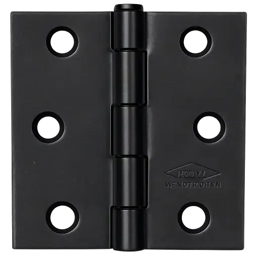 [T1106-0210] Bisagra Nudo 3X3 Cabeza Plana Negro Mate Con Tornillo Trio X 3 Und