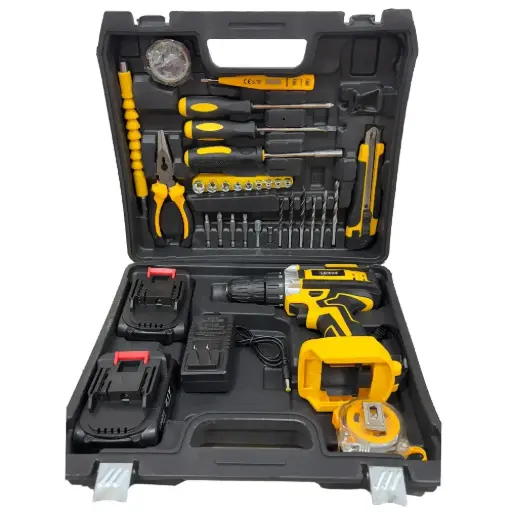 [21766 - HT3388] Taladro Inalámbrico De Rotación 3/8 12v + Juego De Accesorios Uduke