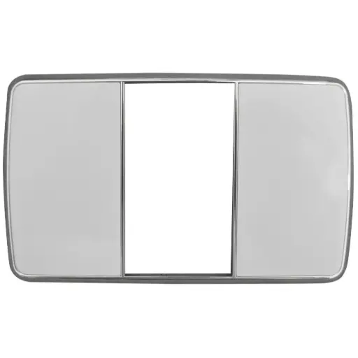 [12333] Tapa Doble Linea Futura Blanca Incrustar Borde Cromado Duke Energy