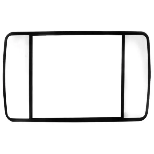 [12331] Tapa Doble Blanca Linea Futura Blanca Incrustar Borde Negro Duke Energy