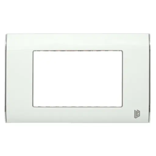 [13962 - V18-02BC] Tapa Luxor Blanca Borde Cromado Duke Energy