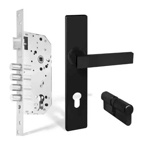 Combo 50 4 Bulones Bari Placa Cuadrada Cil 62 Negro Yale