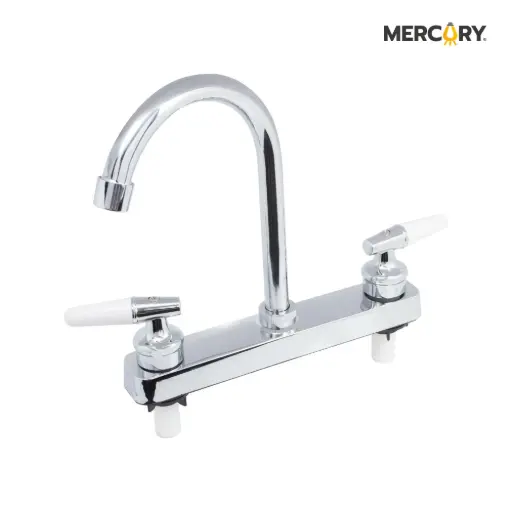 [FGR30] Mezclador Lavaplatos 8" Cuello Fijo/Abs Manija/Palanca Mercury
