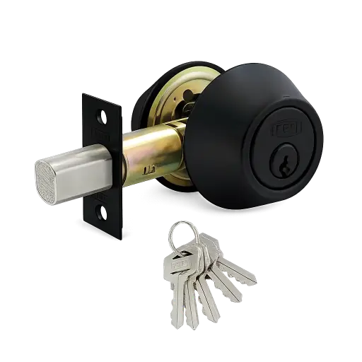 [6712] Cerrojo Auxiliar Llave / Llave Malaga Negro Feh