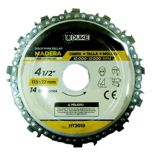 [19614-HT2019] Disco Corte y Desbaste Madera 115x22mm Uduke