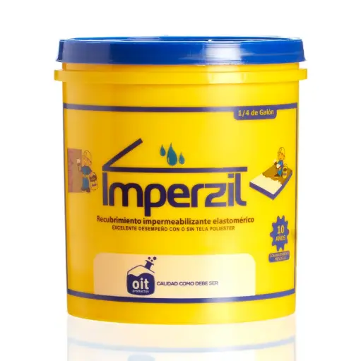 [01680207] Pintura Impermeabilizante Imperzil Oit Blanco 1/4 g
