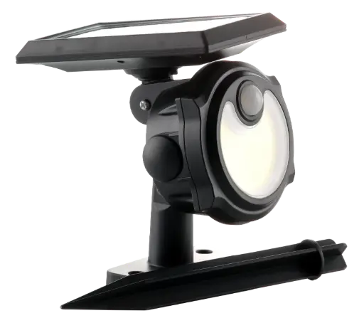 [ISL22] Lampara Led Solar Estaca 1.5w 6500k M4-Negro C-Sensor 56l-Cob Mercury