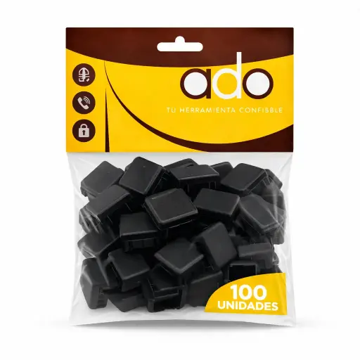 Tapon Plastico Cuadrado X 100 Unds