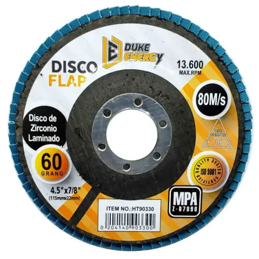 Disco Flap Duke Energy 4 1/2 Zirconio 115mm X 22mm