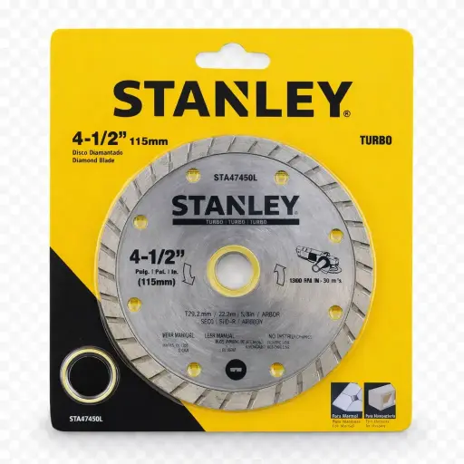 [STA47450L] Disco Diamantado Turbo 4.1/2"X 7/8" 115 X 22,23mm Stanley