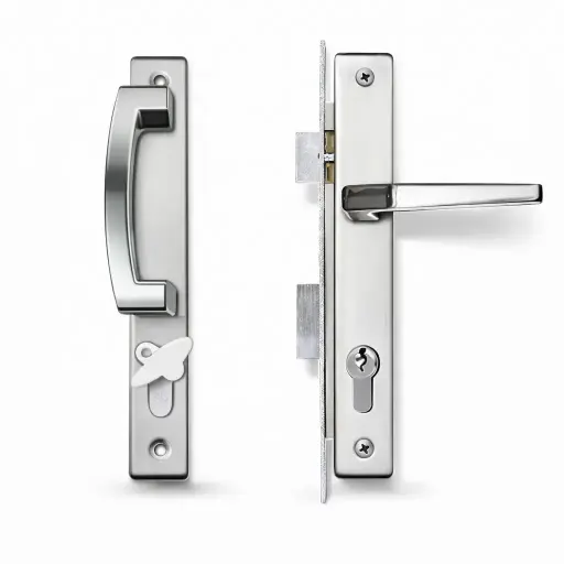 [0004067] Cerradura Embutir Manija E35 Fontana Niquel Satinado Llave/Mariposa Exterior Yale