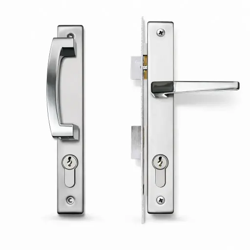 Cerradura Embutir Manija E45 Fontana Niquel Satinado Llave/Llave Yale