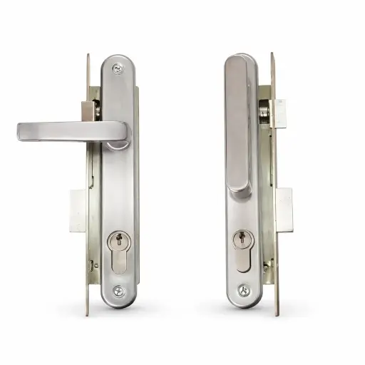 Cerradura Embutir Manija E45 Clásica Cromo Satinado Llave/Llave Yale