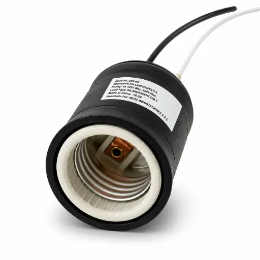 [208-6] Portalampara Caucho Y Loza Globy