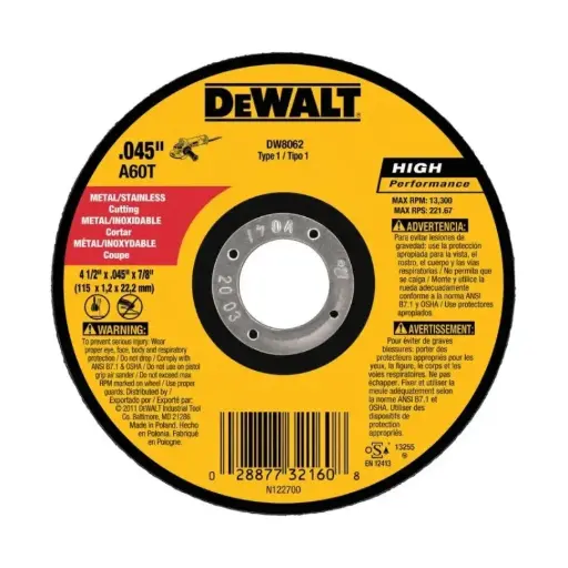 Disco Abrasivo Fino Corte Metal Dewalt