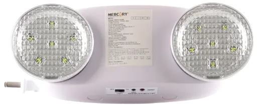 [ILE01] Lampara Led De Emergencia (5.4w) 2x2.7w Bateria 3.7v 2000mah Mercury