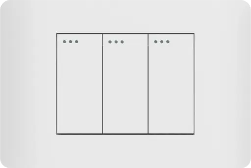 [ETI214] Interruptor Triple Mercury Blanco Capri