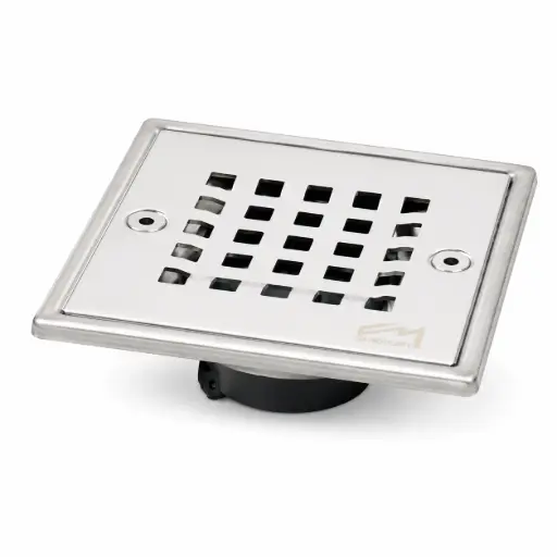 [REJ-702] Rejilla Cuadrada 14,5x14,5 Anticucaracha Antiolor Pesada En Acero Inoxidable Hasta 3" Fermetal