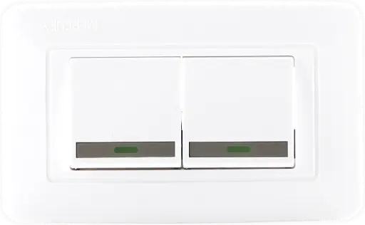[TTA219] Interruptor Doble Conmutable Titanium Blanco