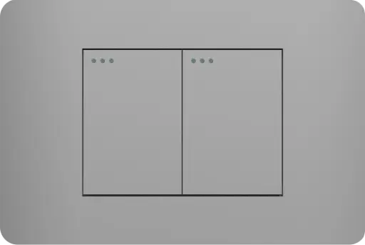 [ETI225] Interruptor Doble Mercury Grigio Torino