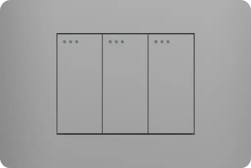 [ETI226] Interruptor Triple Mercury Grigio Torino