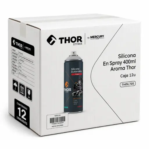 Silicona En Spray 400ml Aroma Thor Caja 12u