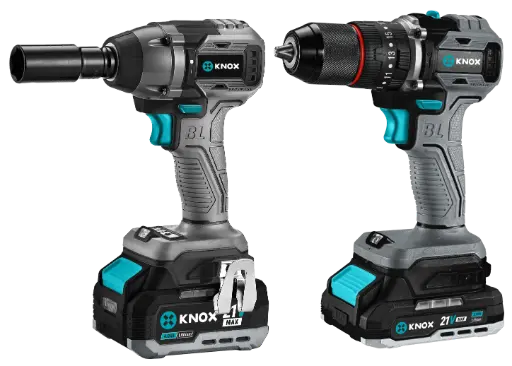 [KPTKIT03] Combo Taladro Percutor inalámbrico 1/2 21v + Llave de Impacto Inalambrica 1/2 21v 62nm Knox