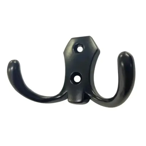 [6772] Gancho Colgador Perchero Doble Negro CT N08 Feh