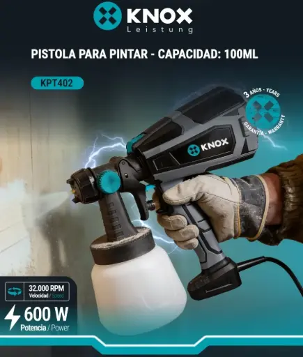 [KPT402] Pistola de Pintar Electrica 600w Knox