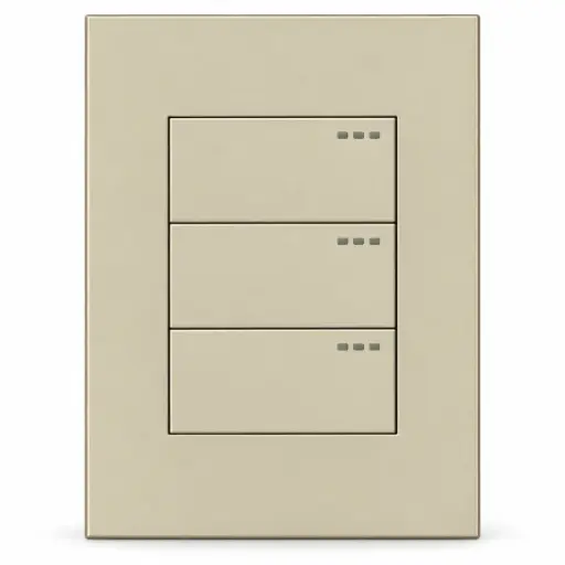 [ETI128] Interruptor Triple Conmutable Golden Luxury Mercury