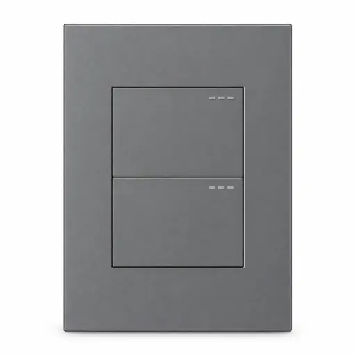 [ETI114] Interruptor Doble Conmutable Silver Luxury Mercury