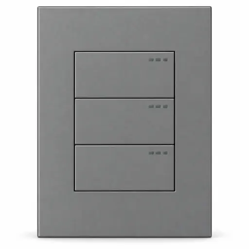 [ETI115] Interruptor Triple Conmutable Silver Luxury Mercury