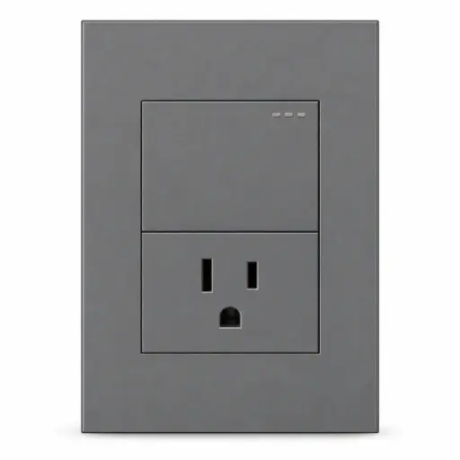 [ETI117] Toma + Interruptor Silver Luxury Mercury